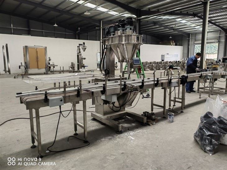 AUTOMATIC DOUBLE HEAD AUGER POWDER FILLING MACHINE